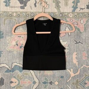 Urban Outfitters Black Sleeveless Crop Tank Top